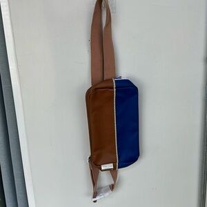 Sticky lemon 🍋 Stylish Brown and Blue Crossbody Bag